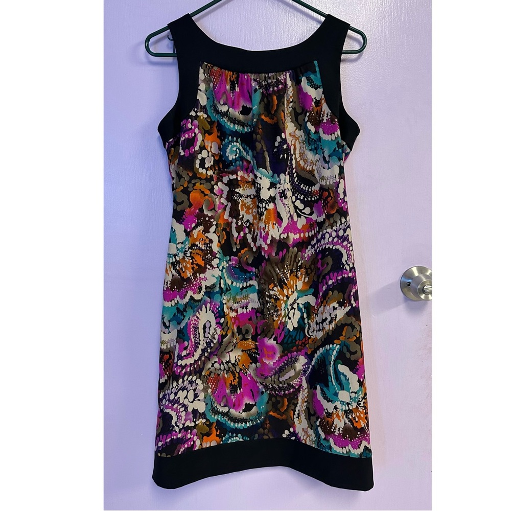 AB Studio Abstract Multicolor Sleeveless Dress Size 6